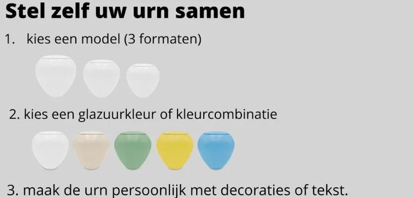 Ontwerp uw eigen keramiek urn